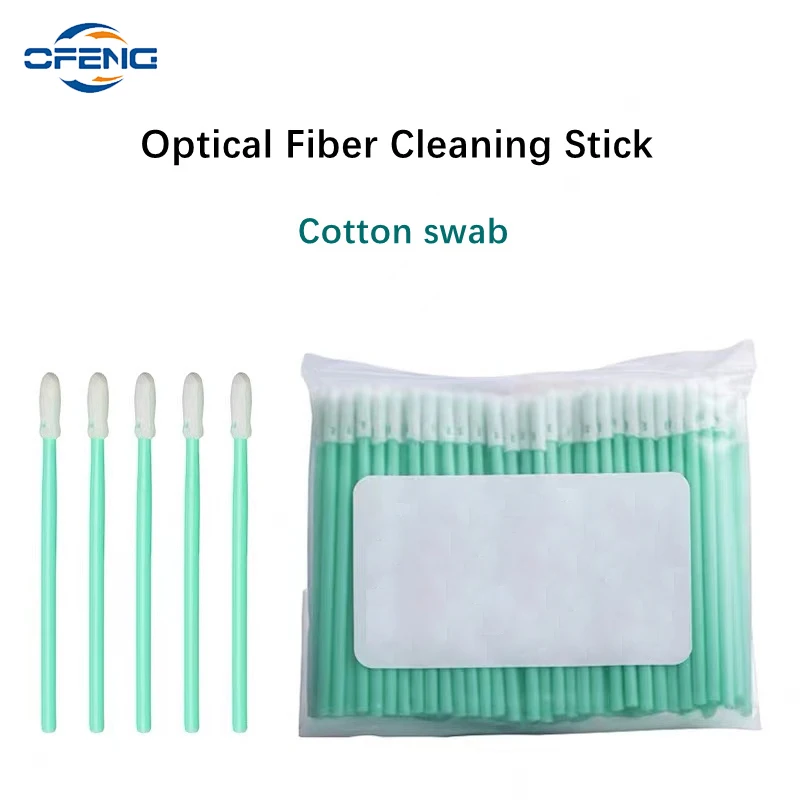 

100PCS Fiber Optic Cleaning Sticks Fiber Optic swabs 1.25mm/2.5mm LC/SC/FC/ST Connectors adaptors fiber cleaning rod customized