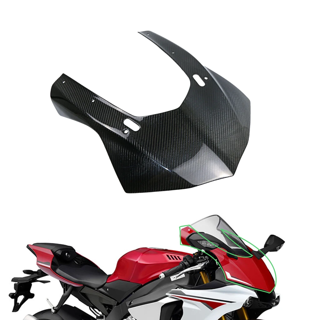 For YAMAHA R1 R1M 2015 2016 2017 2018 Motorcycle Accessories 3K Carbon Fiber Headstock Front Fairing Cover Part Kit