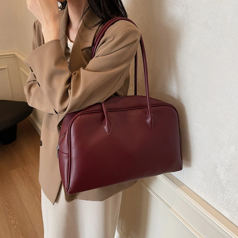 

High End Luxury Women Leather Fashion Tote Bag Elegant Designer Shoulder Handbag For Urban Daily Wear