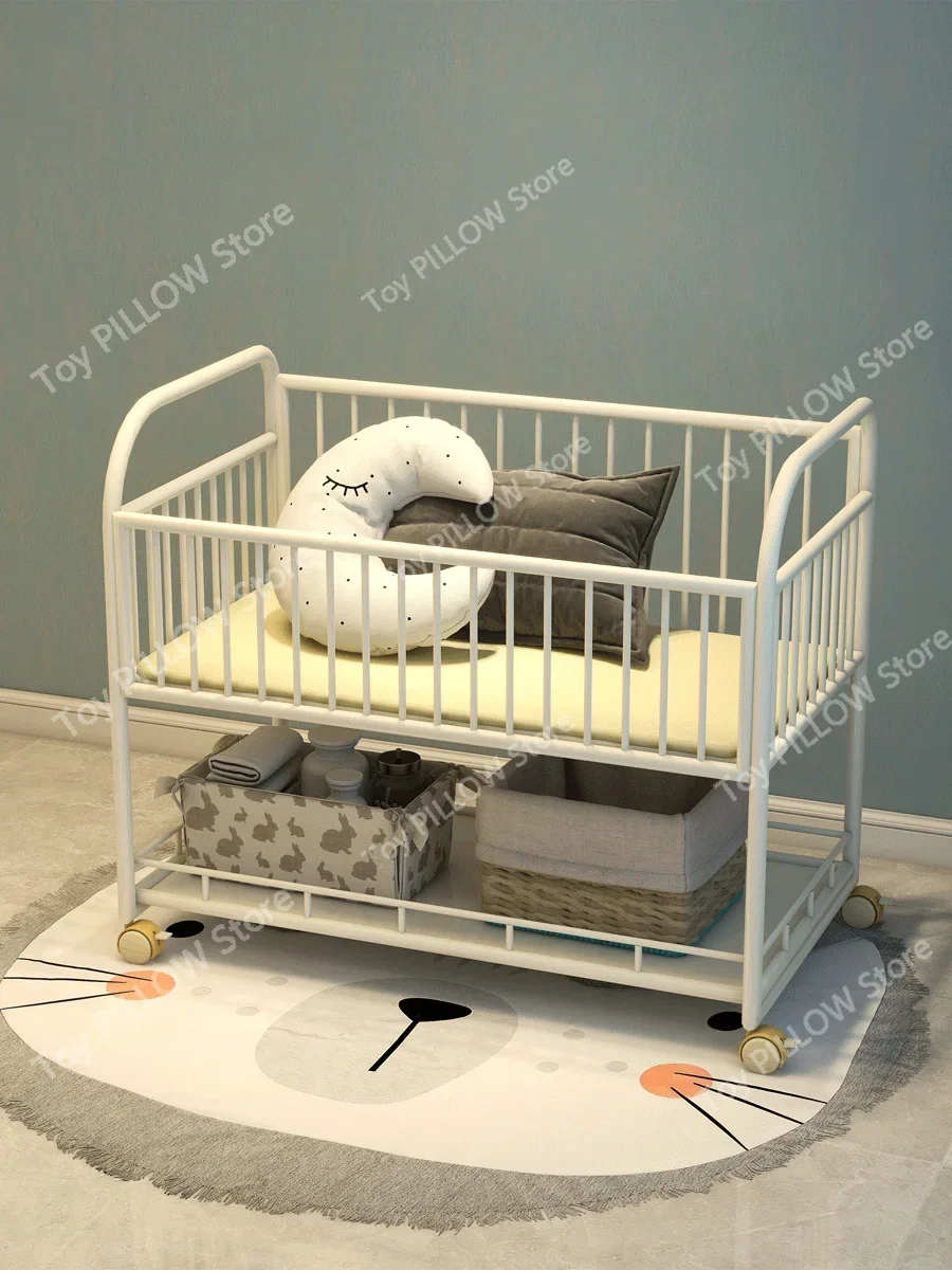 Movable crib formaldehyde-free confinement center newborn  multifunctional wrought iron environmentally friendly