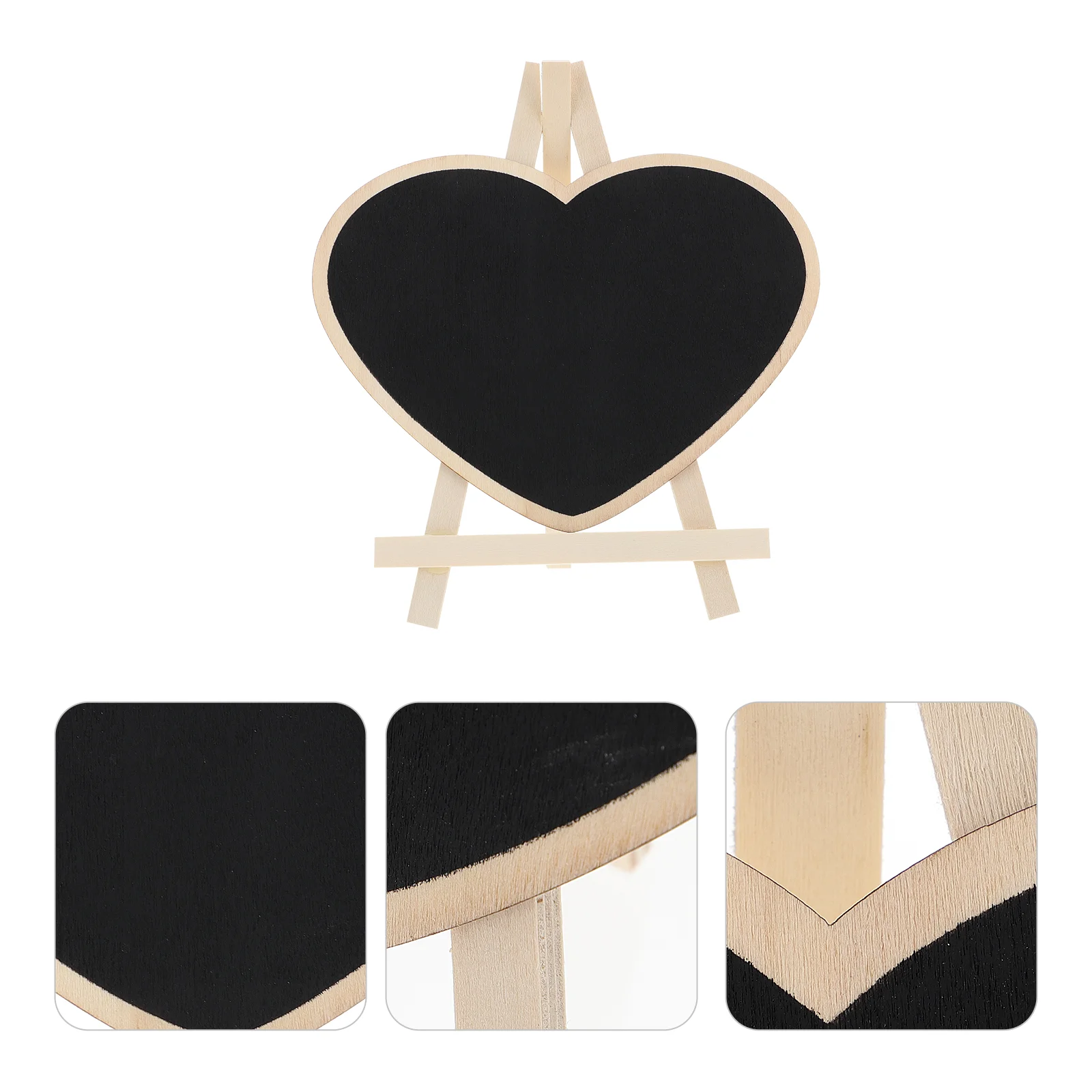 Vertical Blackboard Mini Chalkboard Sign with Base Stand Wood Tabletop Wooden Ornament Child