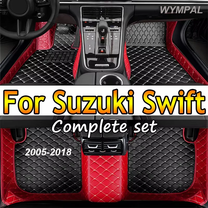 Leather Car Floor Mats For Suzuki Swift 2005 2006 2007 2008 2009 2010 2011 2012 2013 2014 2015 2016 2017 2018 Car Accessories