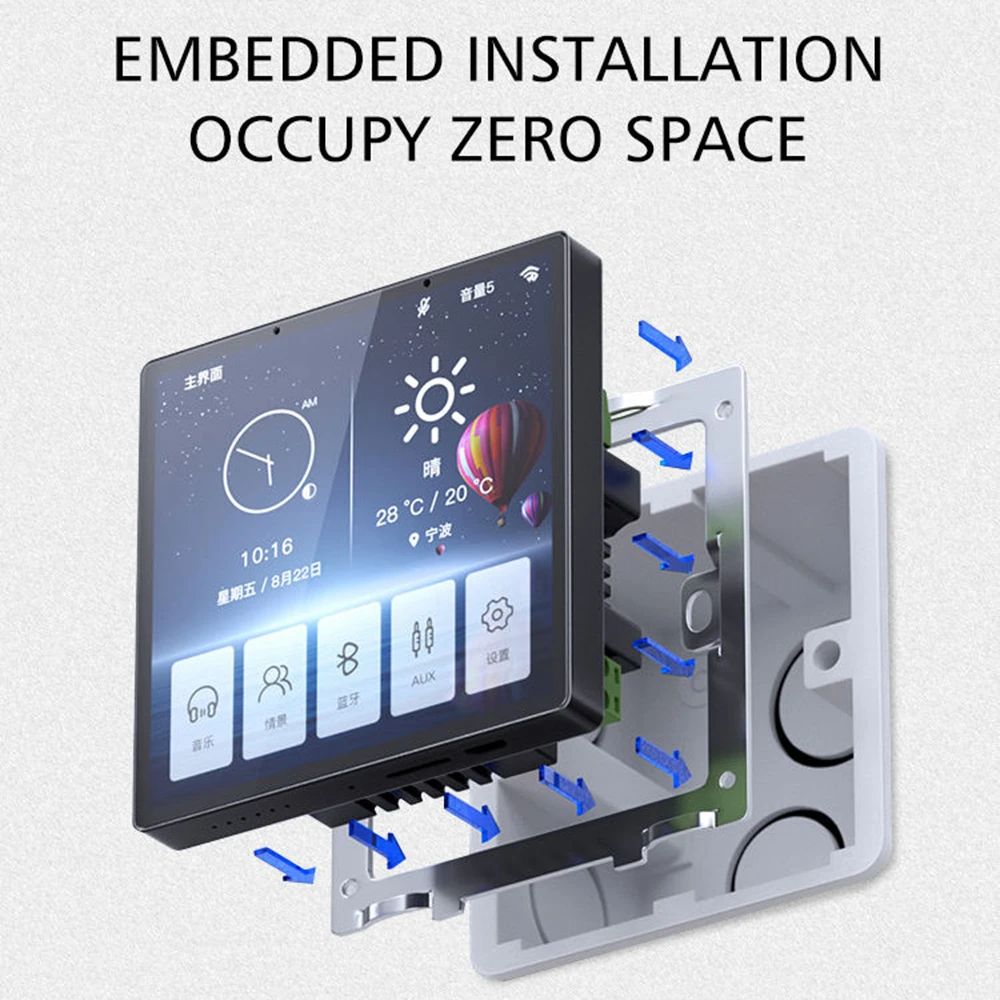 Panneau tactile multifonction Tuya Smart Life, contrôle central, fonction de passerelle Zigbee, maison intelligente, ensemble de liaison de scène, tournesol