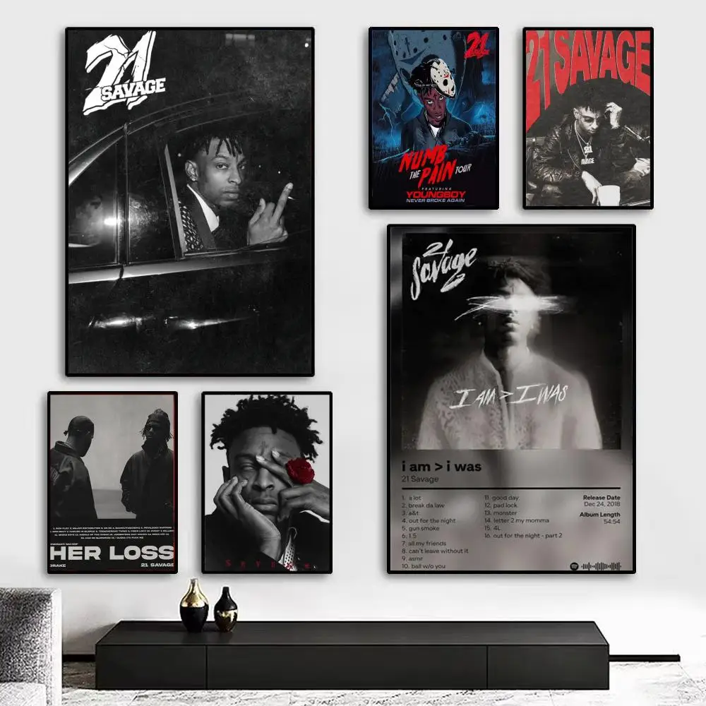 Hip Hop Rapper s-Savage Poster Art print wall decor ideal for living room, bedroom, bar, parlor, and home gifting