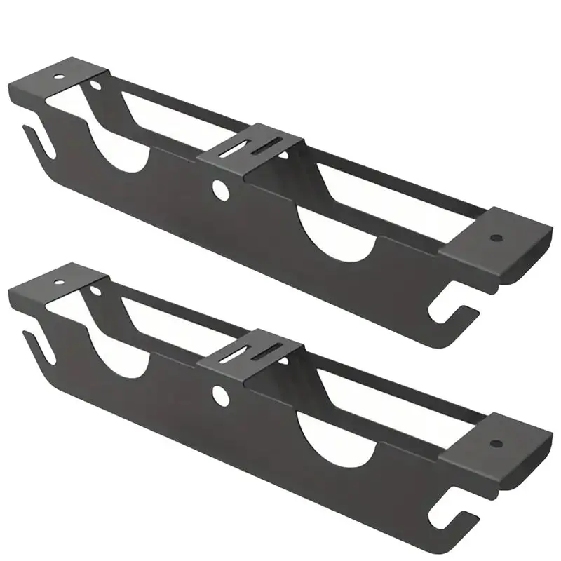 [NEWA64Z!】 Wall-Mounted Double-Slot Metal Angle Grinder Bracket Tool Storage Rack With Built-In Cable Management Holes