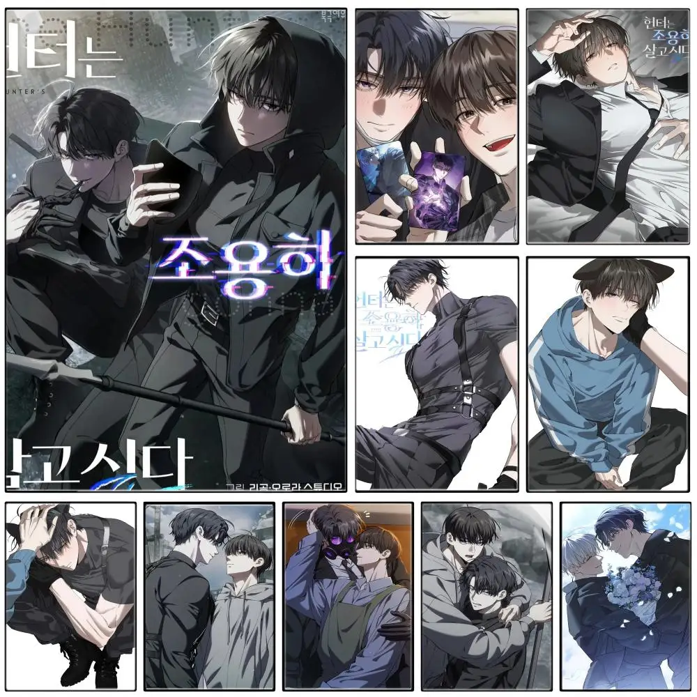 Anime Character T-The Hunter's Gonna Lay Low Poster Self-adhesive Art Waterproof Paper Sticker Coffee House Bar Room Wall Decor