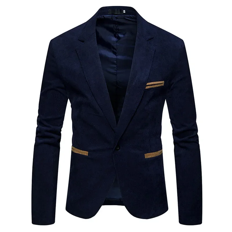 High Quality Blazer Men British Business Casual Advanced Simple Elegant Fashion Job Interview Gentleman Slim Suit Jacket