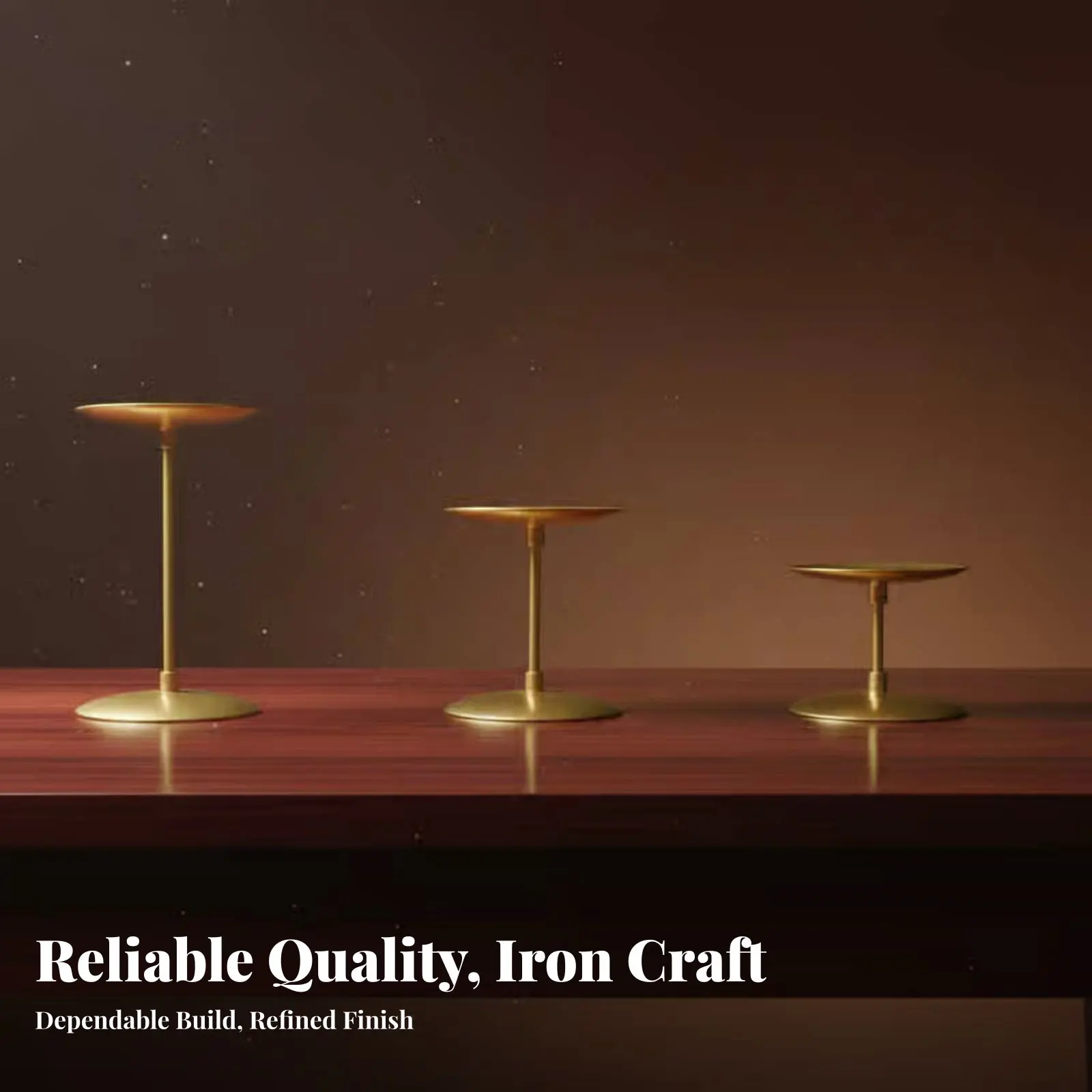 Retro Iron Candle Holder, Black Metal, Minimalist Design, Christmas, Dining Table Decoration view 2