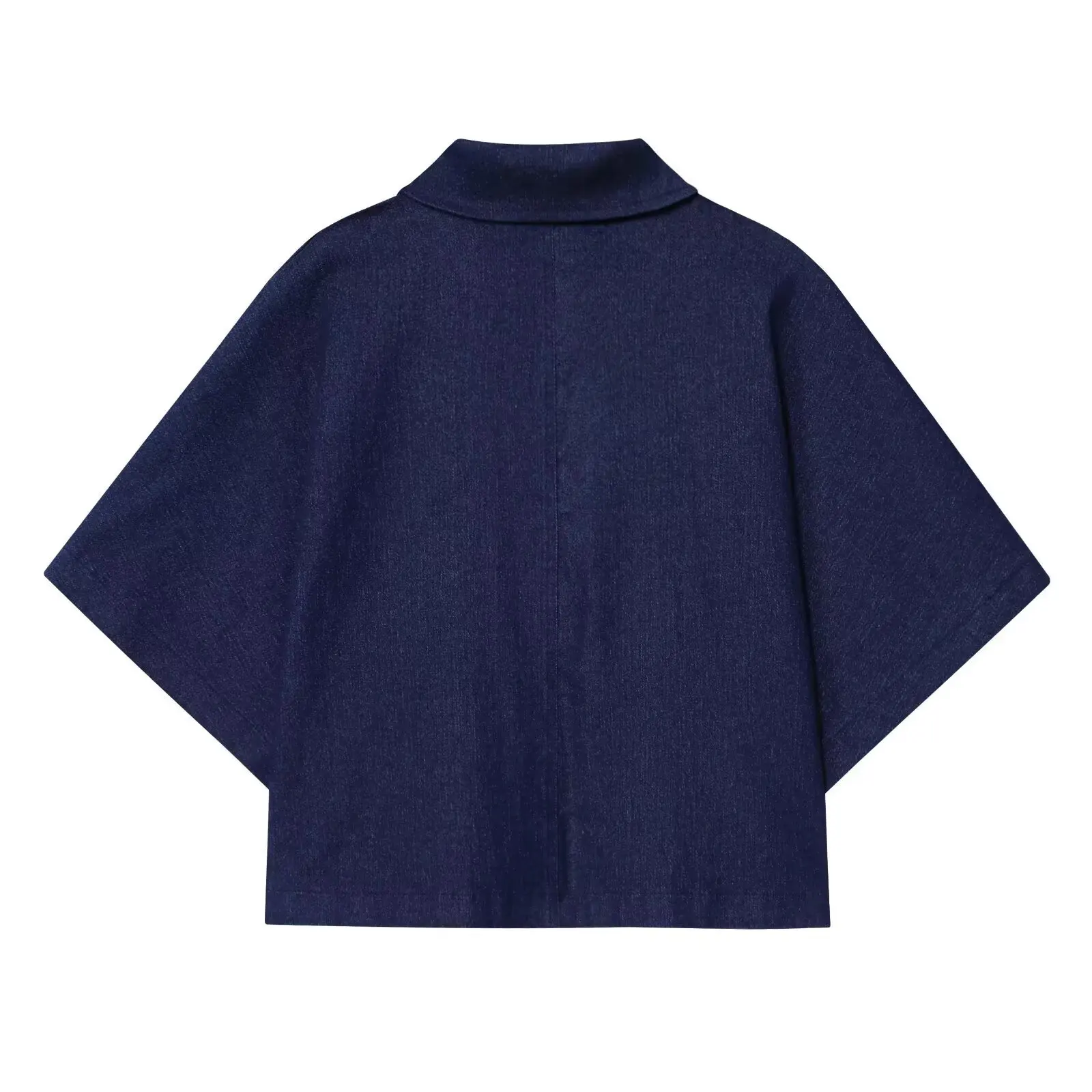 DiYiG امرأة 2025 شتاء جديد موضة قميص بولو الدنيم كل مباراة قصيرة الأكمام فضفاضة تي شيرت Mujer