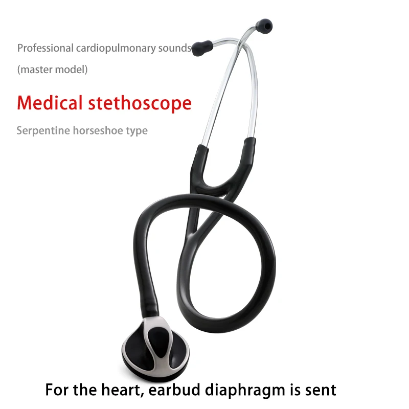 Stethoscope Heart Cardiology for Doctor Nurse Student Medical Equipment Device Tool Classic Black Estetoscopio Health Care