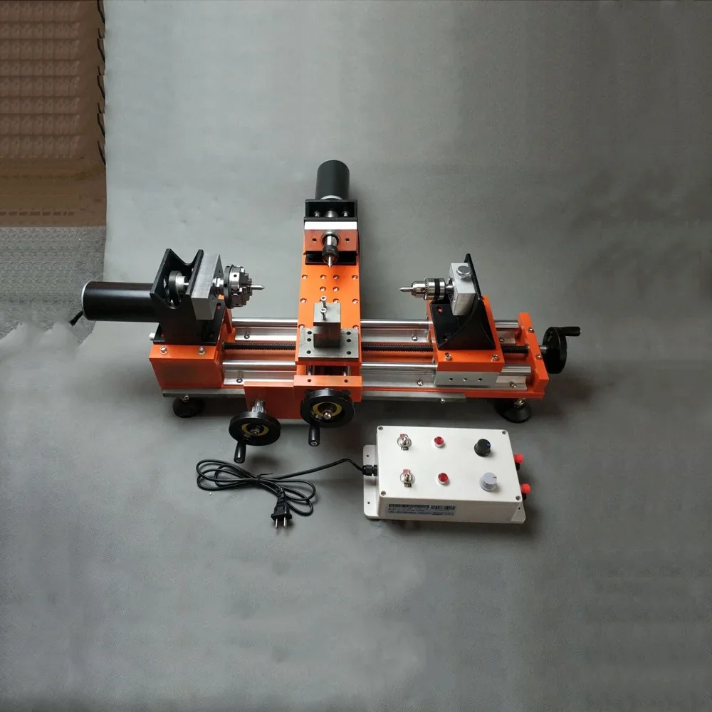 

Homemade three-axis metal lathe, Buddha bead machine, DIY model