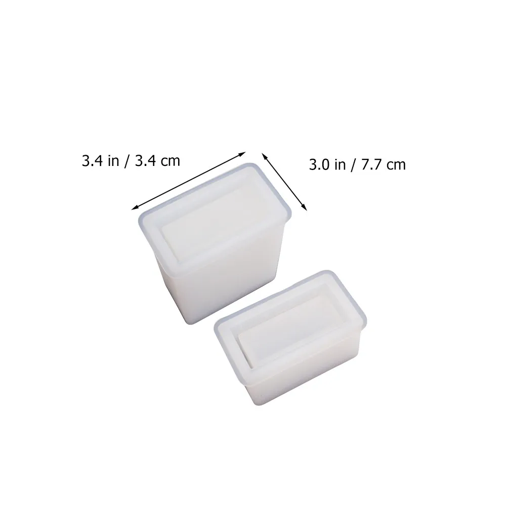 Silicone Resin Mold Square Shape Cigarette Box DIY Making Kit Handicraft Tool Finished Cigarette Case Maker Resin Art Decoration