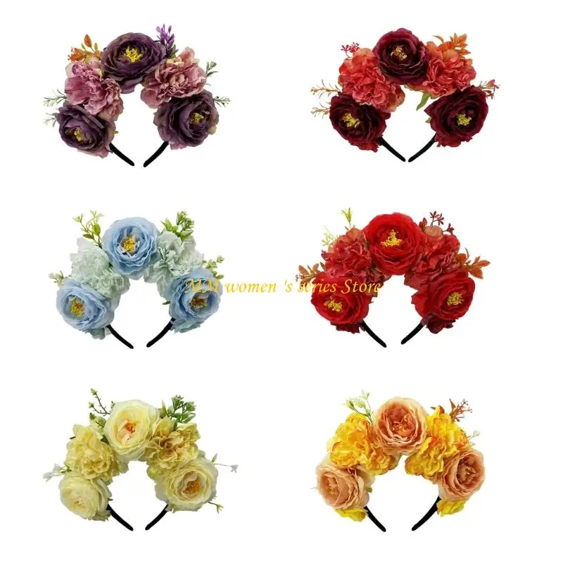 

Q39C Cultural Fabric Flower Hair Accessory Comfort Wear For Event Gatherings