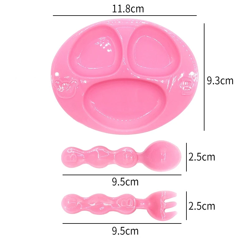 3PCS Baby Care Doll Feeding Dining Plate Learning Cup Plastic Furniture Dollhouse Drinking Cup Toy Plastic Miniature Bottle Toy