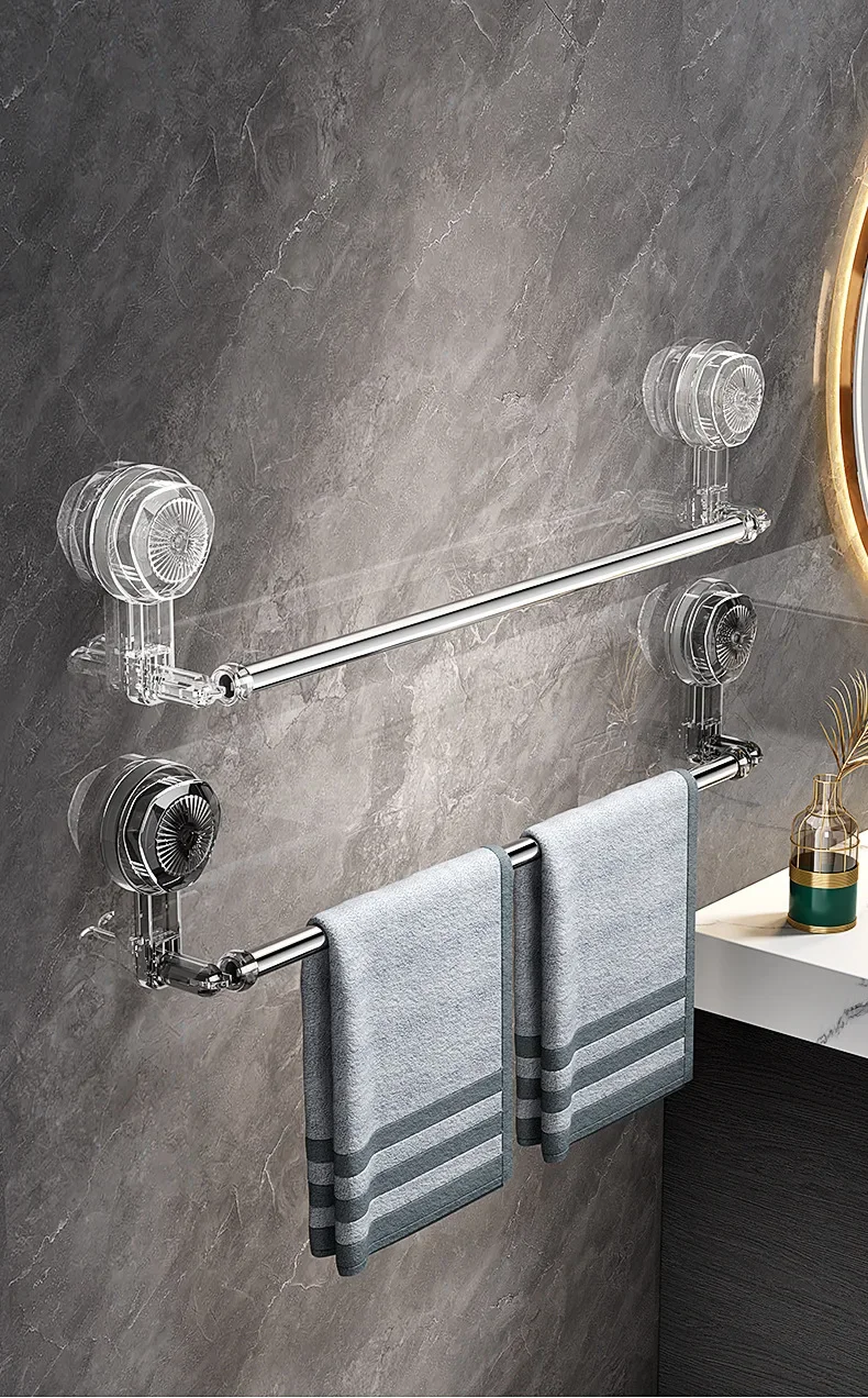Suction cup wall mounted towel rack no drilling stainless steel retractable towel rack no need to punch, no damage to the wall