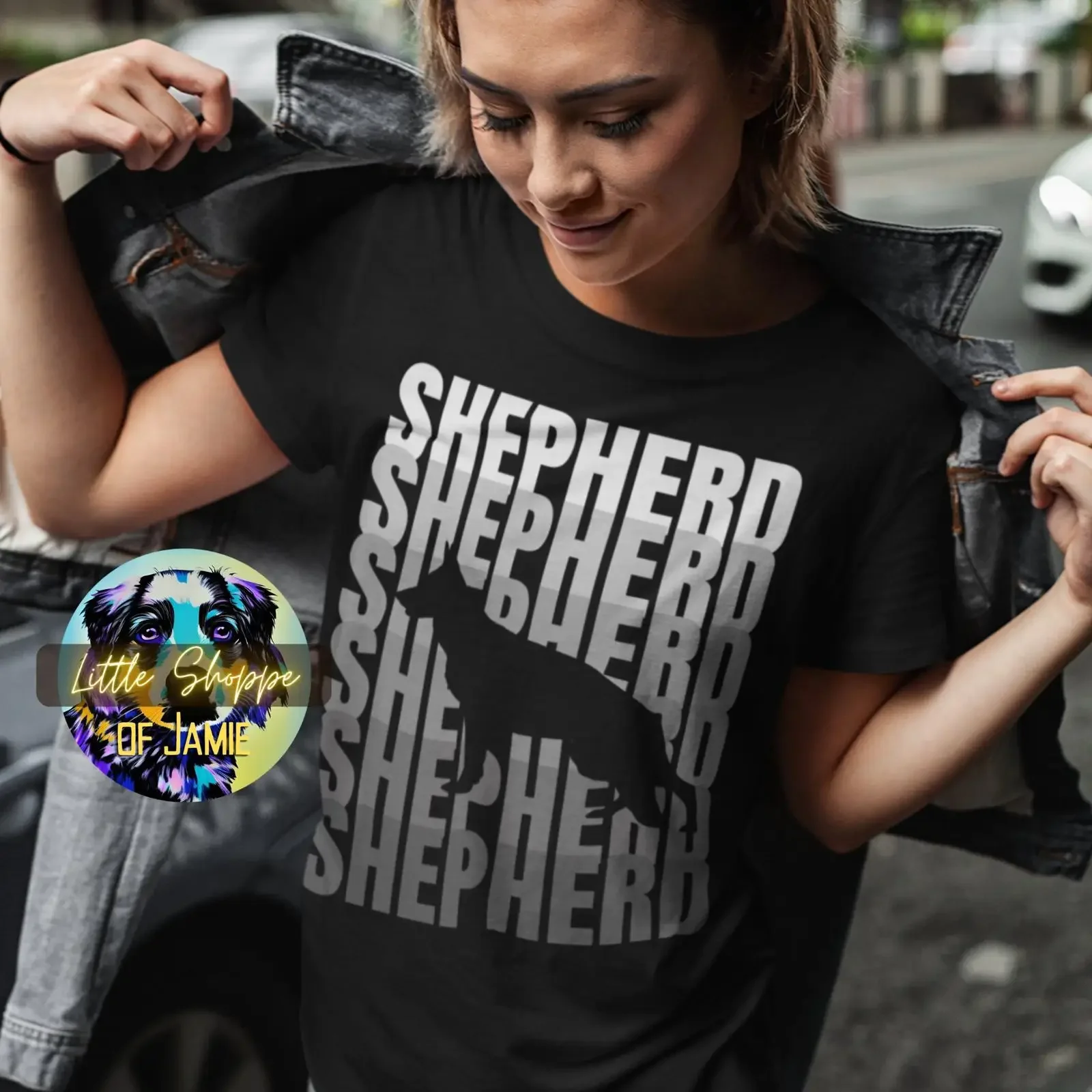 Vintage Stacked German Shepherd T Shirt Dog Lover for Mom Dad Pet Owner Casual vintage Washed designer clothes Stretched