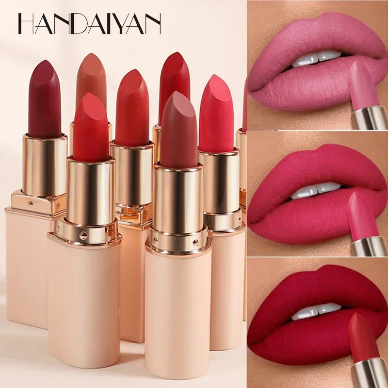 8 Colors Matte Lipstick Waterproof Velvet Nude Sexy Red Lip Gloss Long Lasting Nonstick Not Dry Lip Stain Makeup Matte Lipsticks