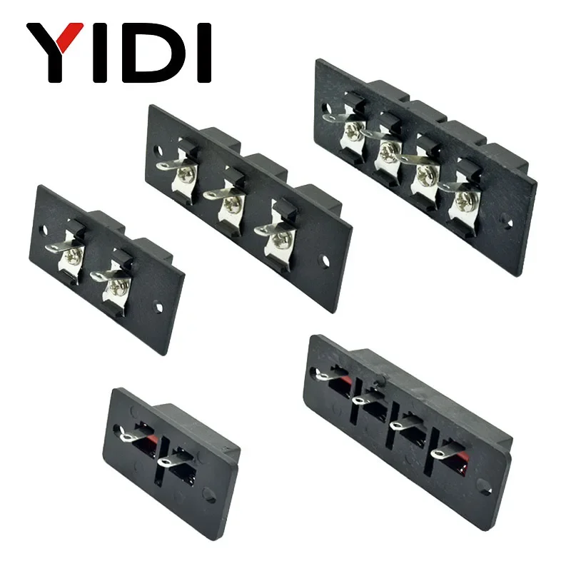 1pc 3/5 pcs 2 positions  4 poles 3 position Connector Terminal Push in Jack Spring Load Audio Speaker Terminal Breadboard clip