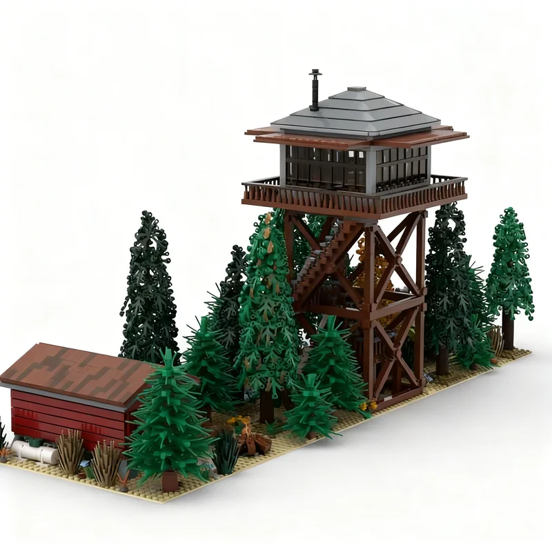 3957pcs MOC Modular Buildings Fire Observation Tower Model Building Blocks Christmas Gift Toy Idea Collection Education Birthday