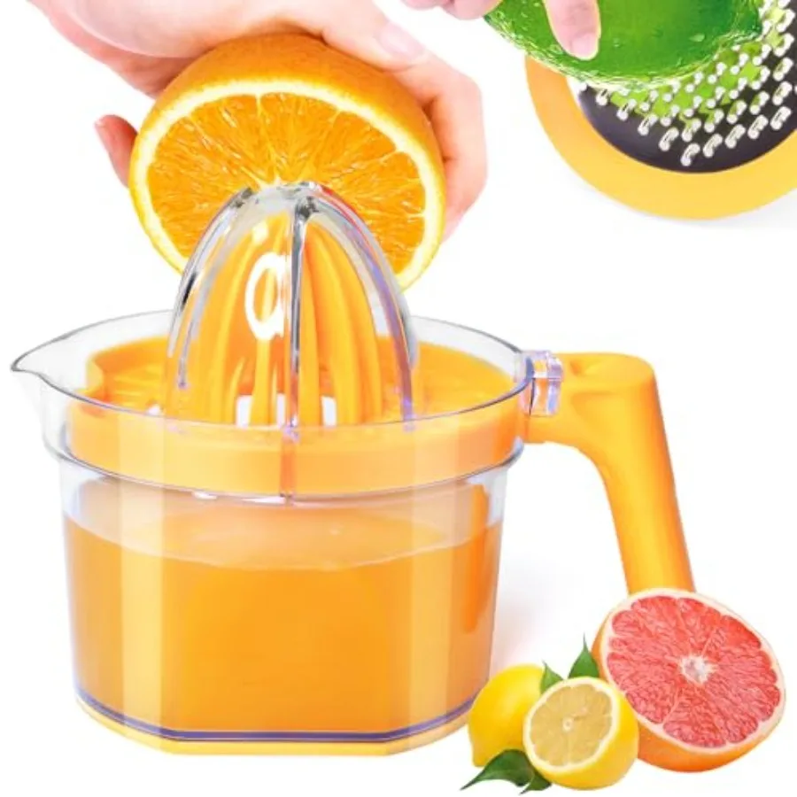 Lemon Squeezer 4-in-1 Lemon Hand Juicer - Manual Orange Juicer Multifunctional Lemons Lime Squeezer, Citrus Juicers Press Fruit