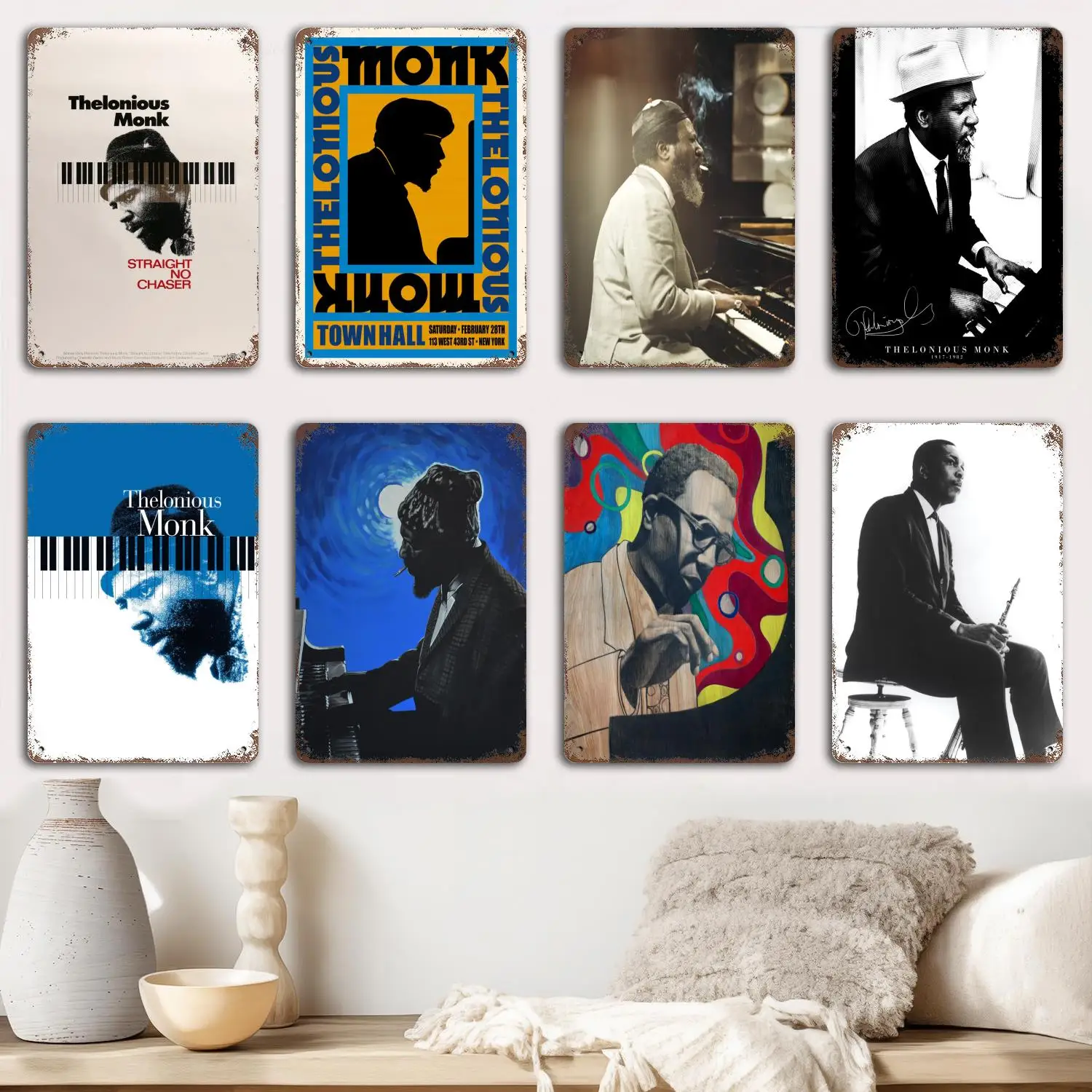 Thelonious Monk Jazz Singer Metal Signs wall decor Vintage Tin Signs Captain Metal Poster Decor for Bar Pub Club Wall Decoration