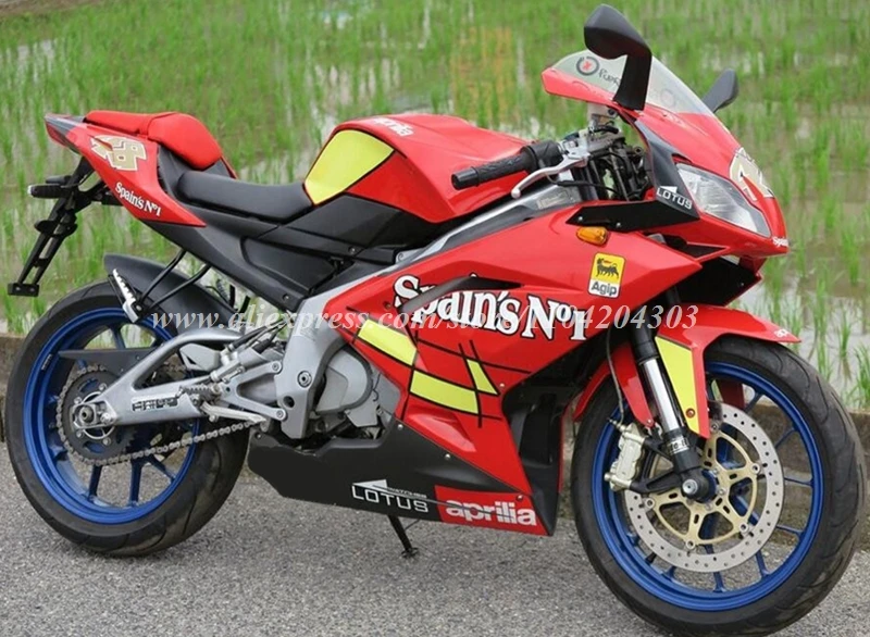 4Gifts New ABS Motorcycle Fairings Kit Fit For Aprilia RS125 06 07 08 09 10 11 RS 125 2006 2007 2008 2009 2010 2011 Red Yellow