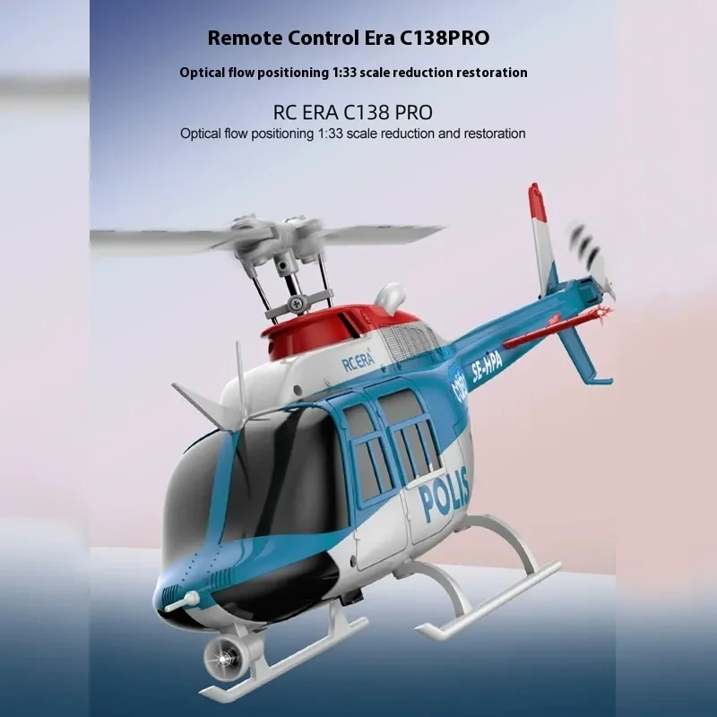 

2025 New C138 PRO Brushless Version Remote Controlled Helicopter Model Realistic Bell 206RHSKY Toy And Hobby RC Airplane