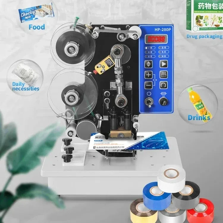 

HP-280P Electric Ribbon Coder Electric Ribbon Coding Machine Printing Production Date Ink Digital ImitationInkjet Coding Machine