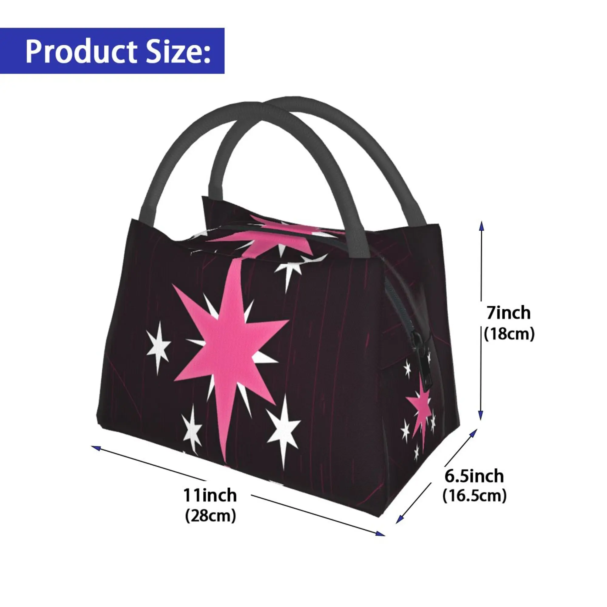 Cute Logo Star Lunch Bag Pony Lovers borsa termica per il pranzo contenitore per alimenti Bento Tote Bag per le donne Girl School Work Picnic