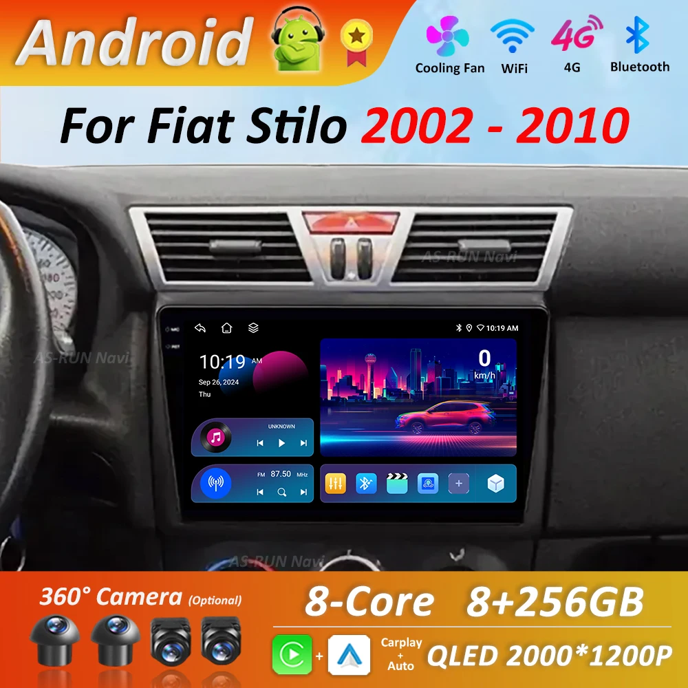 

Автомобильный радиоприемник, мультимедийный плеер Android 14 для Fiat Stilo 2002-2010 4G DSP, стерео навигация, GPS, Bluetooth, QLED, сенсорный экран