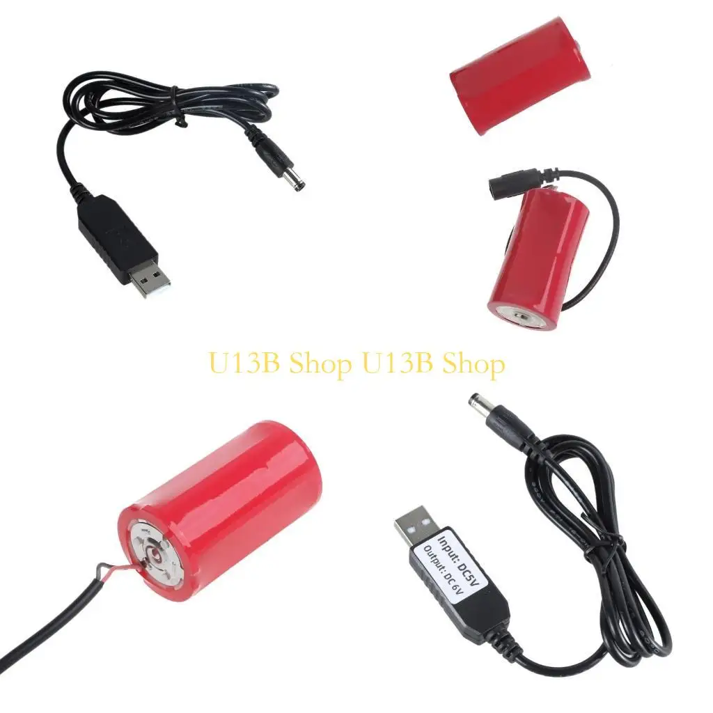 

U13B Устройства для устранения аккумуляторов USB до 6 В LR20 D, фиктивная батарея для настольных ламп, игрушек