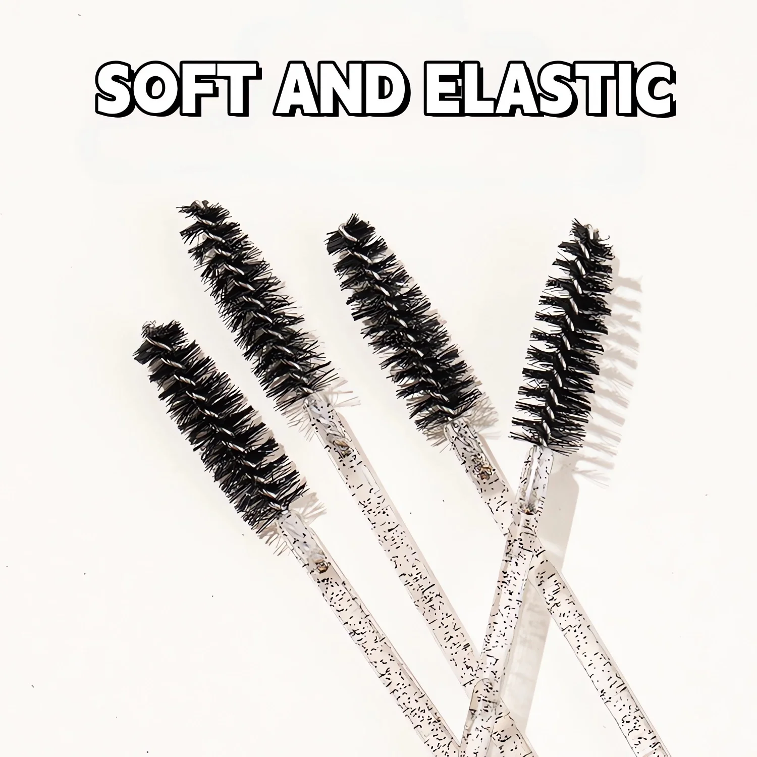 50 PCS Crystal Eyelash Brushes Set - 50Pcs Disposable Mascara Wands, Eyebrow Applicators for Eyelash Extensions and Makeup