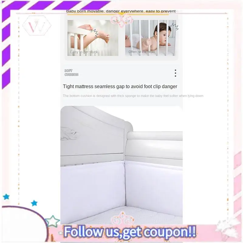 Y74A-Baby Bed Rail Guard Height Adjustable Anti-Collision Guardrail Children's Bed Fence Bed General Soft Gate Crib Rail