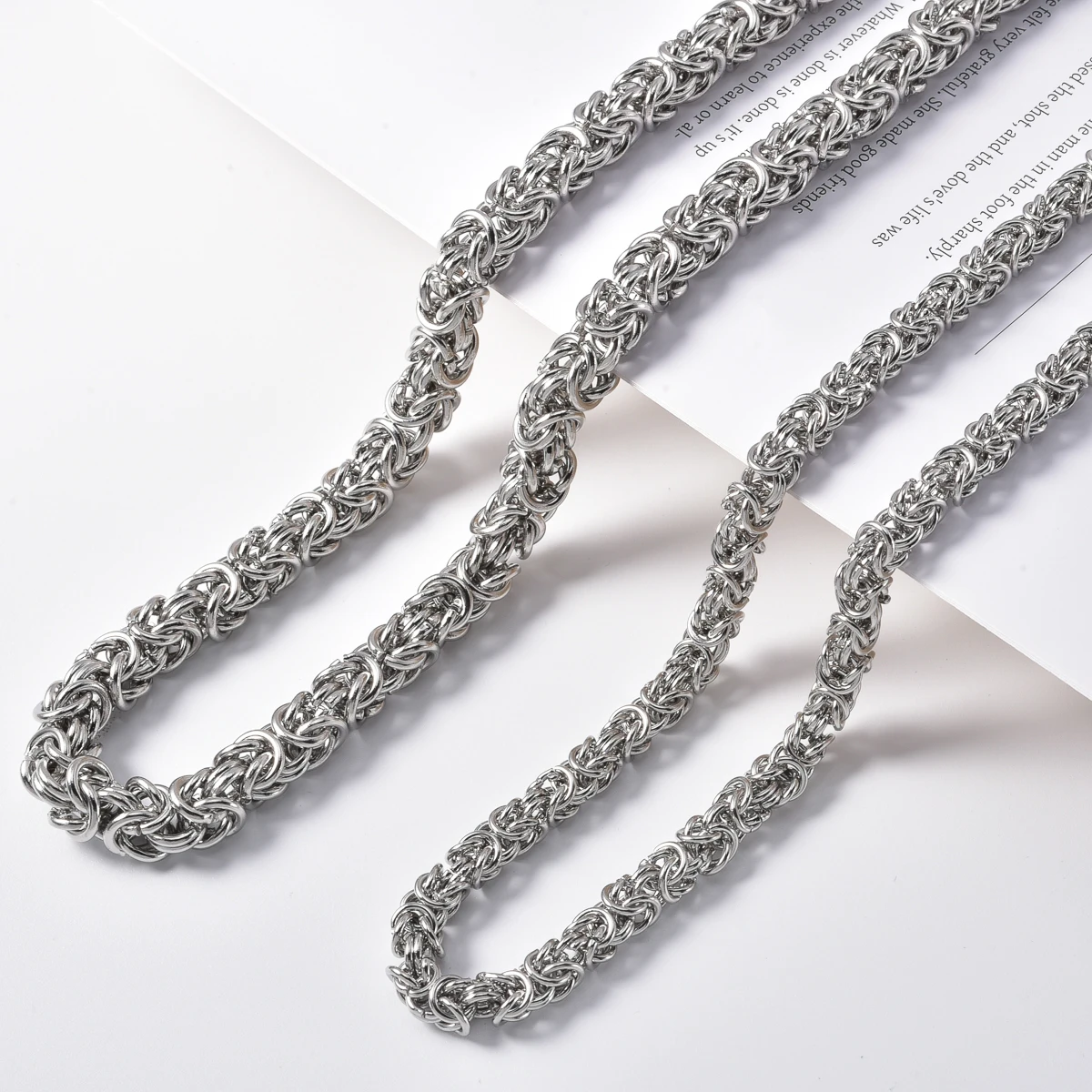 

Stainless Steel Necklace for Men Women Braided Chain Industrial Gothic Punk Style Retro Unisex Jewelry Gift for Him Her