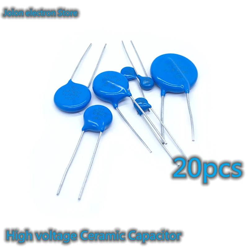 20pcs 1KV 2KV 3KV High voltage Ceramic Capacitor 5PF 30PF 47PF 56PF 100PF 220PF 1NF 2.2NF 3.3NF 4.7NF 10NF 100NF 471 222 223 103