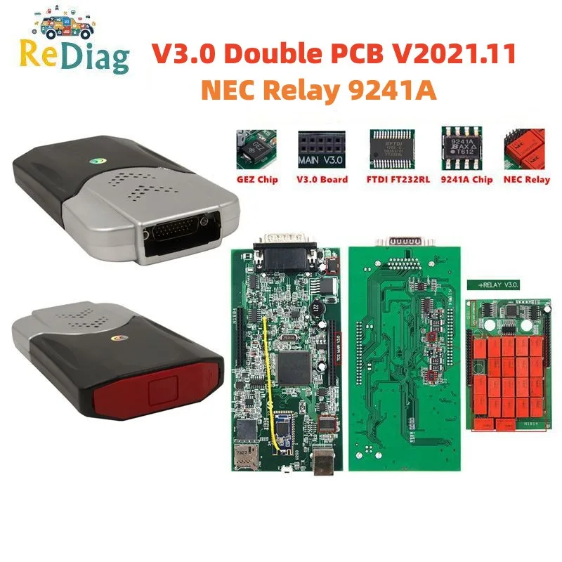 

2021,11 V3.0 Bluetooth двойная зеленая печатная плата красный NEC Реле 9241A 2020,23 с бесплатным генератором ключей obd2 сканер автомобильные грузовики диагностический инструмент