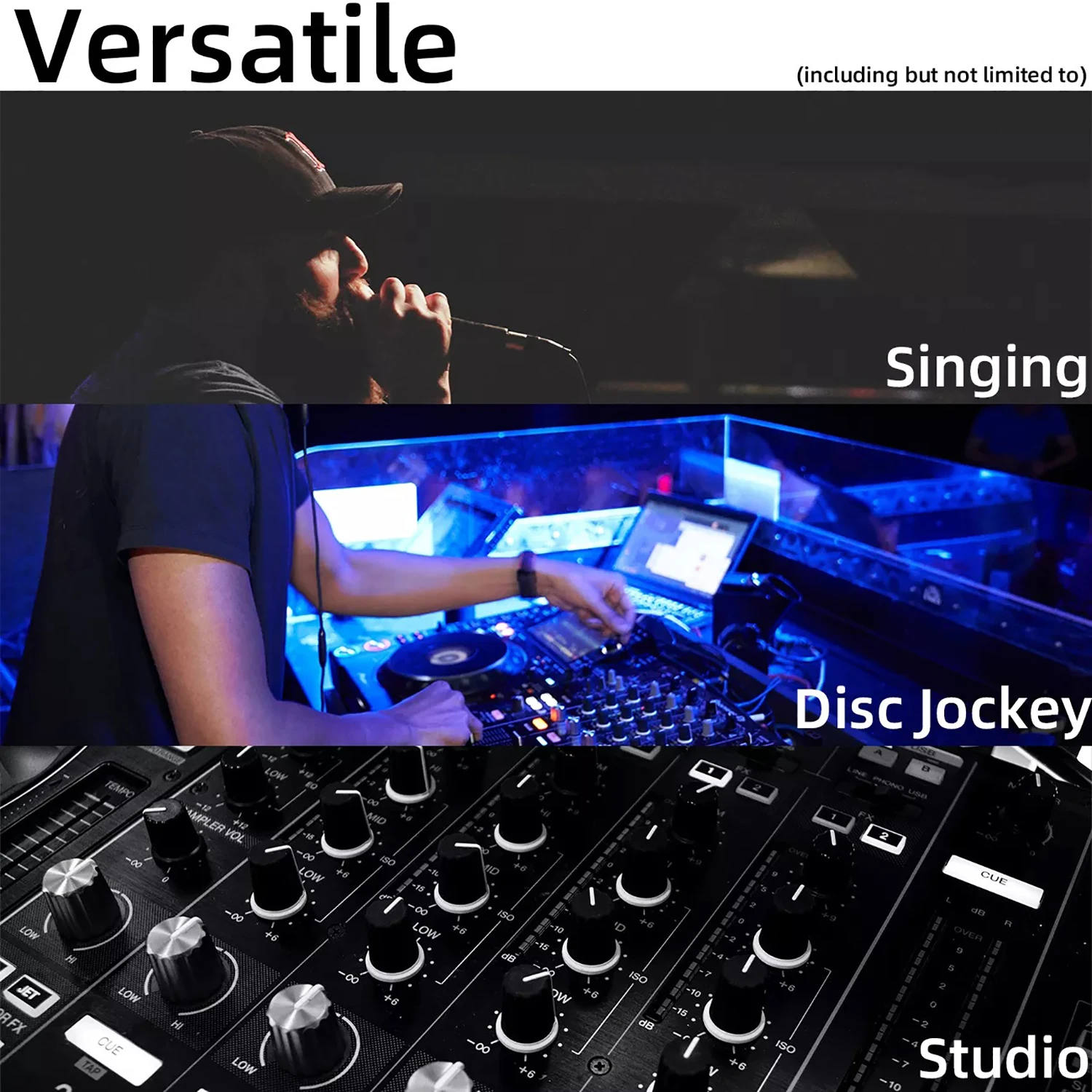 GAX-FX8 خلاط صغير 8 قناة مع المدمج في 16 نوعا من 24BIT DSP المؤثرات الصوتية الرقمية لتسجيل الكمبيوتر ويعيش آلة صوت دي جي