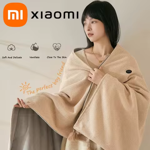 Xiaomi USB Electric Heated Blanket Wearable Heating Level Heated Shawl Portable Body Warmer Blanket for Home Office Sofa Shawl