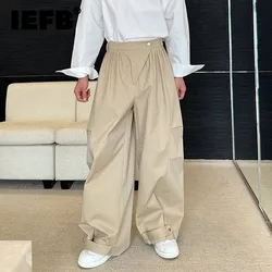 IEFB Designers Personalized Pleated Men Overalls Threedimensional Wide Leg Pants Oversize 2024 Summer New Fashion Trend 9C5963