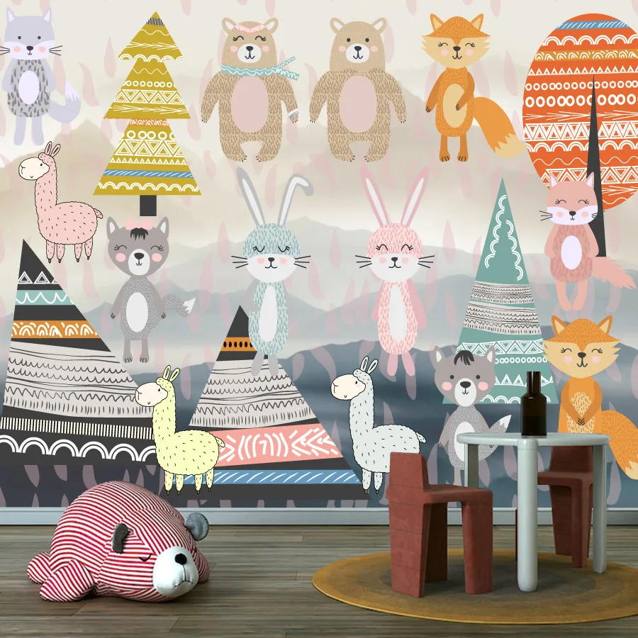 

Самоклеящиеся обои на заказ с героями мультфильмов для гостиной, обои для домашнего декора, панель для детей, спальни, ремонт животных, ТВ-обои