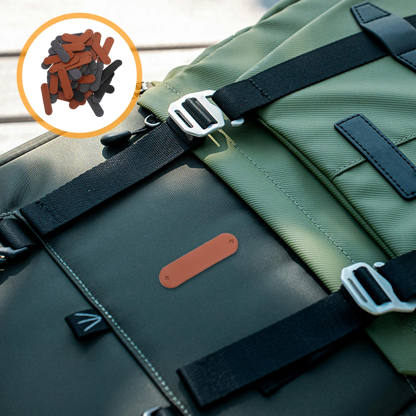 

100pcs Handmade Labels For Sewing Blank Pu Tags Diy Craft Projects - Sew On Labels For Crochet Hats Knit Scarves Bags