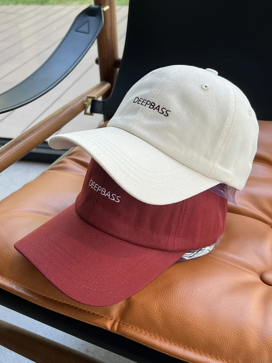 

Embroidery letter baseball cap spring face small wide brim couple peaked cap men