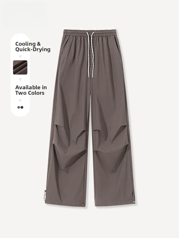 

Женские рабочие брюки MJsle American Sle Parachute с высокой талией, свободного кроя, быстросохнущие, для спорта и повседневного отдыха