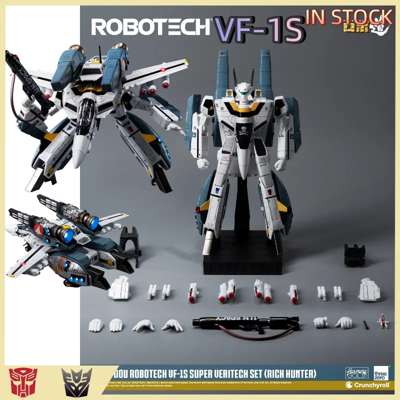 【EN STOCK】 Juguetes transformables Threezero ROBODOU Robotech Macross VF-1S Skull Leader Veritech Fighter Rick Hunter Super Armor Set