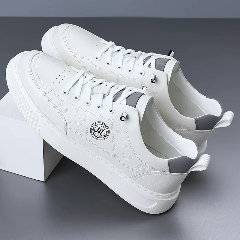 

Новейшие маленькие белые туфли Four Seasons 2024, мужские повседневные трендовые дышащие мужские туфли на мягкой подошве, повседневная обувь