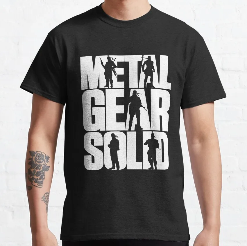 الكلاسيكية ميتال جير الصلبة 2: أبناء جزيرة الحرية صانع الرجال بلون ثعبان الثعلب الصيد لعبة القطن جولة الرقبة تي شيرت