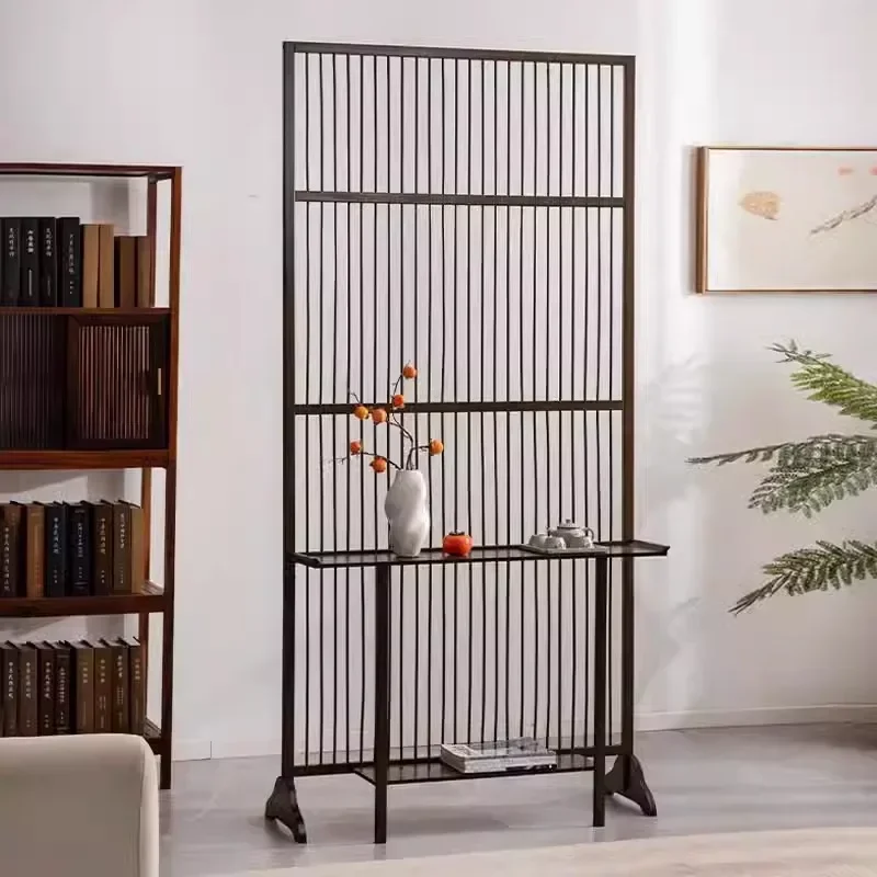 New Chinese-style screen partition, living room entrance, household barrier, movable entry, simple and modern seat screen