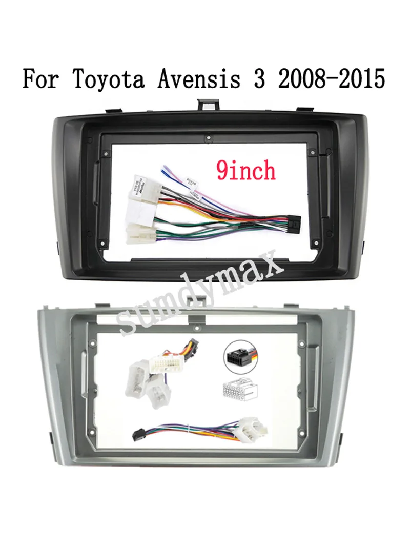9 Inch Car Radio Installation DVD GPS Mp5 Plastic Fascia Panel Frame for Toyota avensis T270 2009-2016 Dash Mount Kit