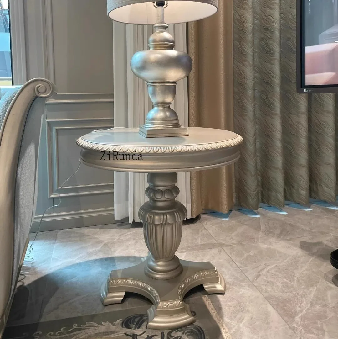 

Края из цельного дерева, несколько американских легких роскошных резных французских круглых столов для переговоров в придворном стиле