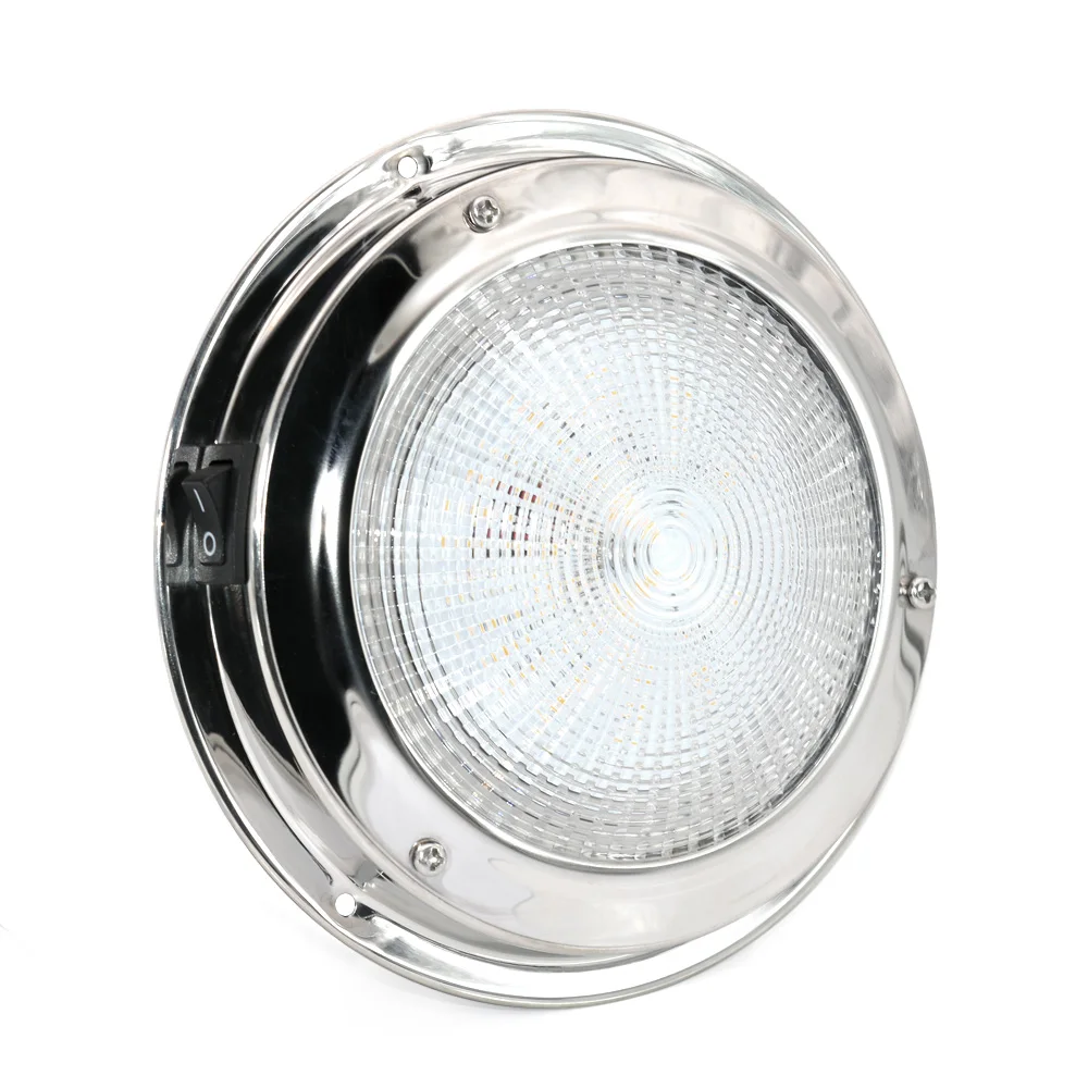 

Custom 12V 3.7W 140mm Diameter Stainless Steel Plastic Marine Boat Ceiling Cabin Dome Interior Light White Color Marine Hardware